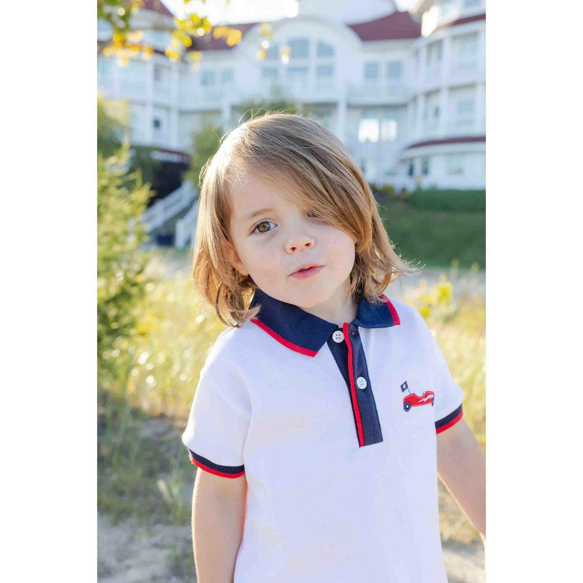 Knit Polo With Derby Car