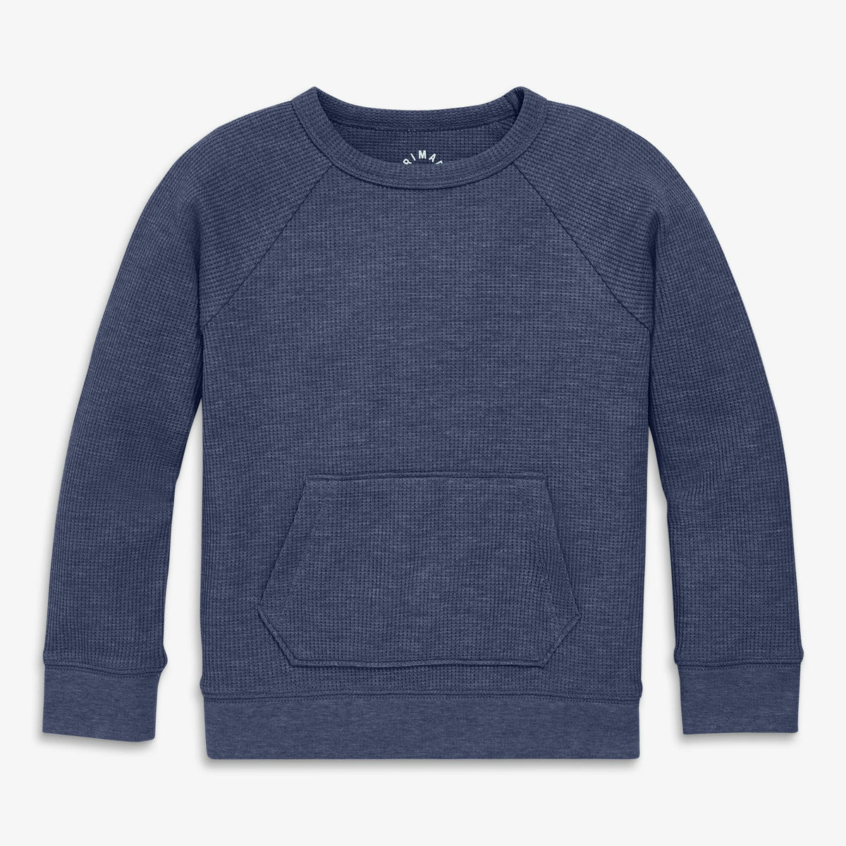 Kids heathered waffle pocket tee