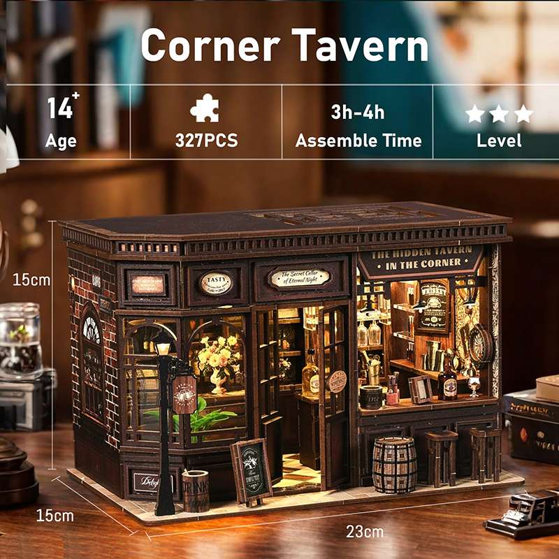 Vintage Tavern Bar DIY Miniature House Kit