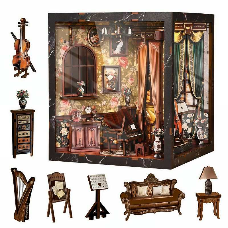 European Melody Room DIY Miniature House Kit