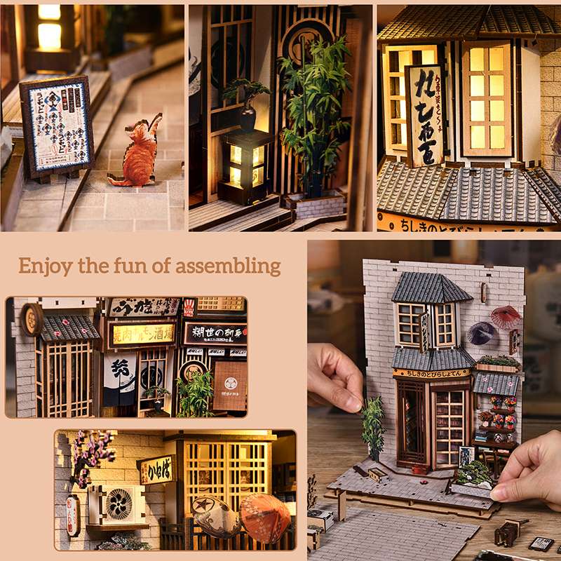 Cat Alley House Japanese DIY Book Nook Kit
