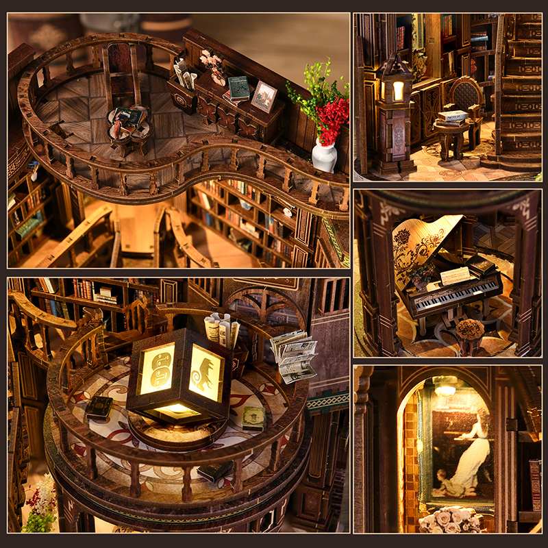 Grand Library Hall Large DIY Book Nook Kit