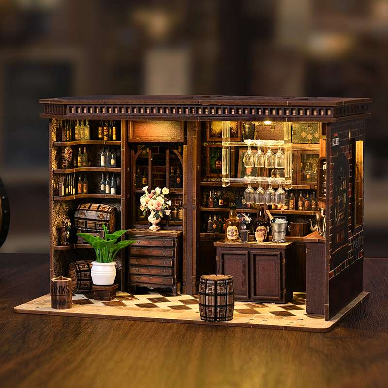 Vintage Tavern Bar DIY Miniature House Kit