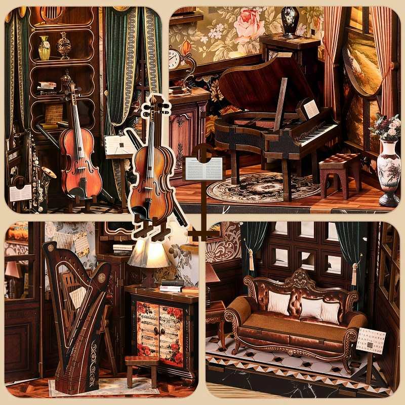 European Melody Room DIY Miniature House Kit