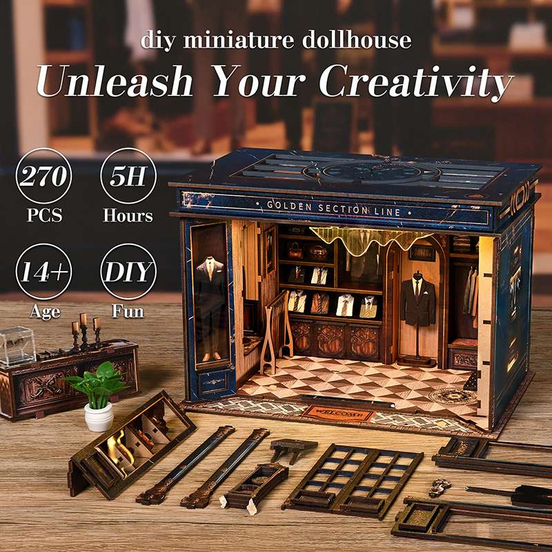 Bespoke Tailor Shop DIY Miniature House Kit