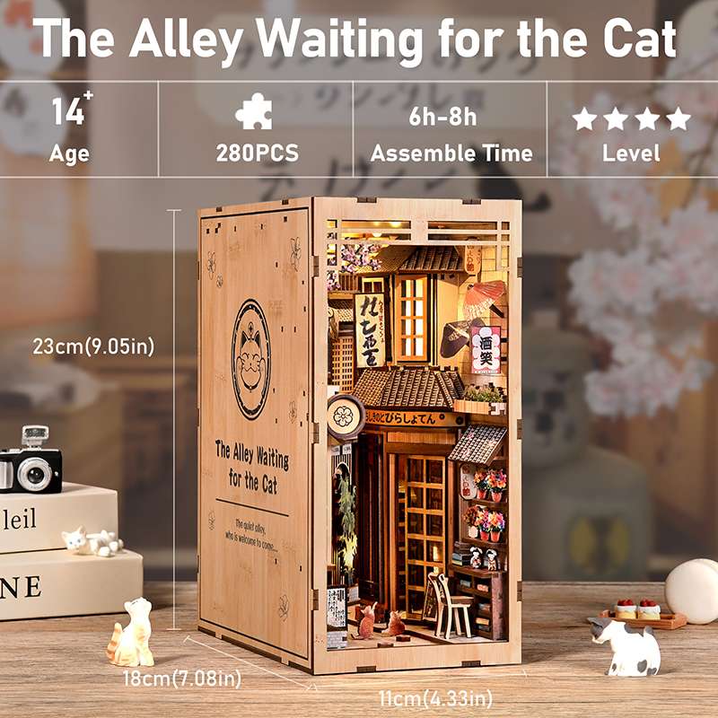 Cat Alley House Japanese DIY Book Nook Kit