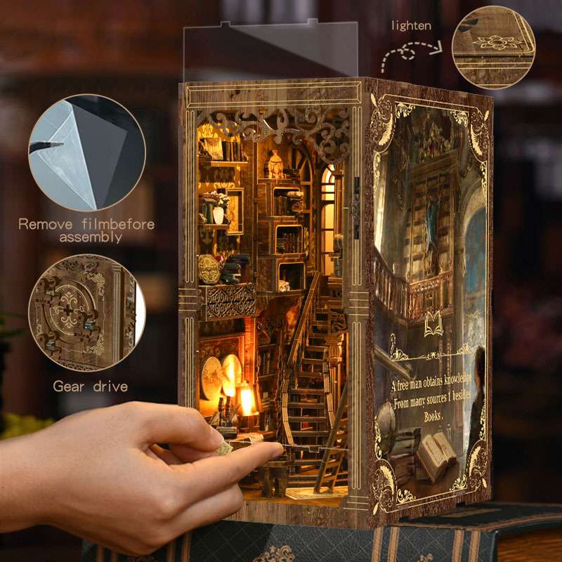 Antique Book Archive Library DIY Book Nook Kit