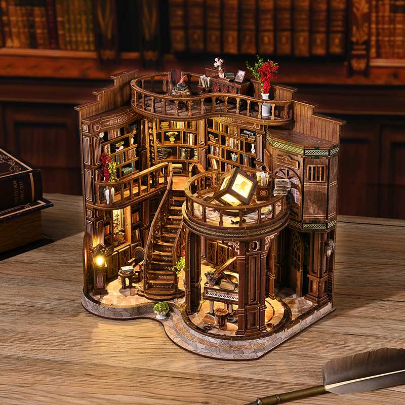 Grand Library Hall Large DIY Book Nook Kit