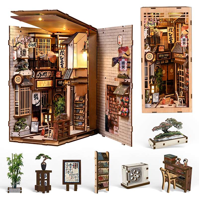 Cat Alley House Japanese DIY Book Nook Kit