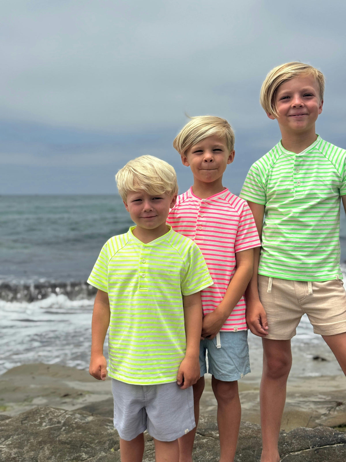 FRIGAT NEON GREEN Stripe Henley