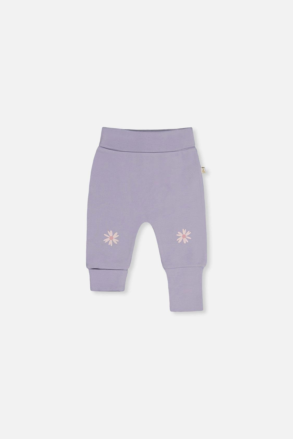 Two Pack Organic Cotton Evolutive Pants Pink Printed Flowers