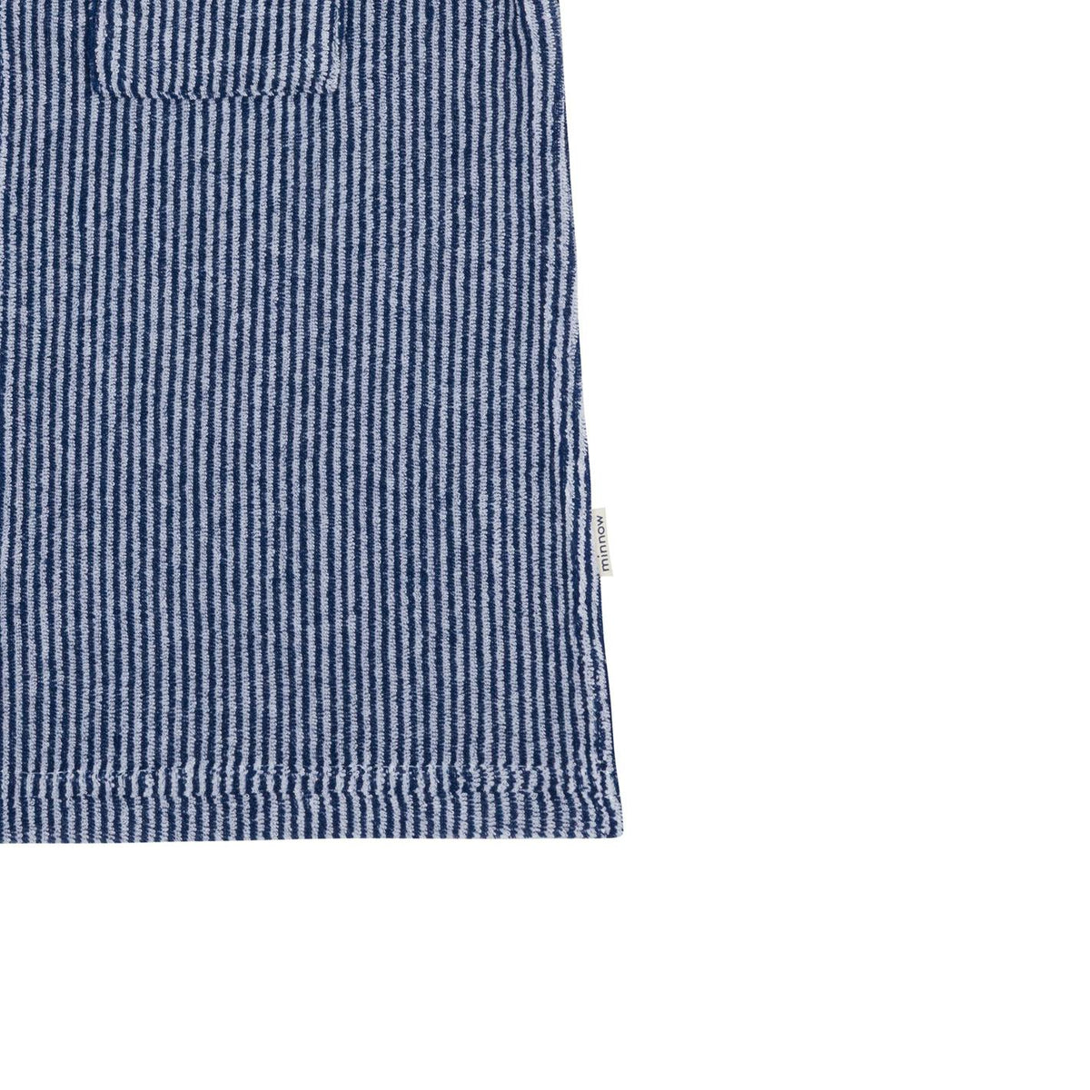 boys navy stripe french terry button up