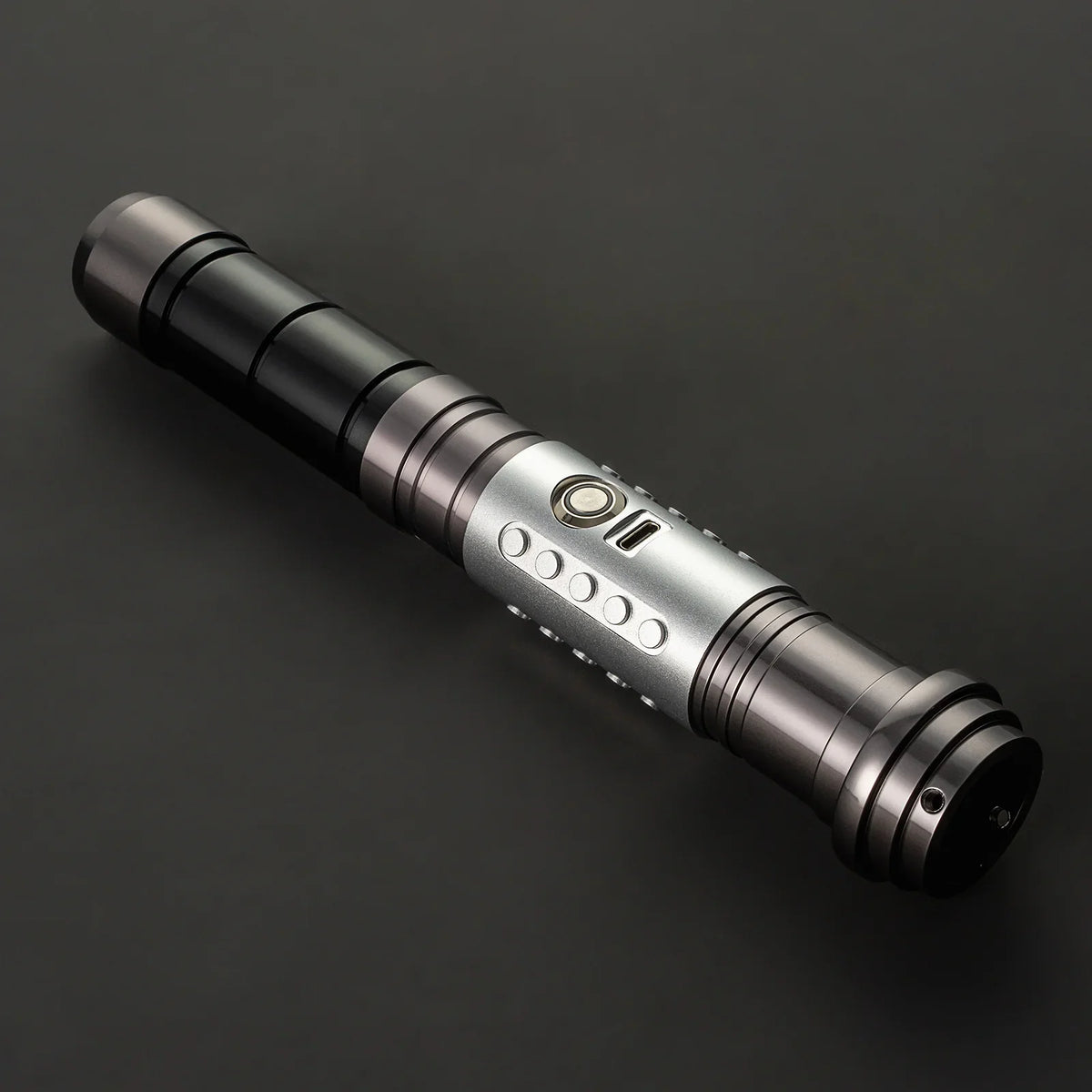 SEA-12 Lightsaber – Black & Silver Metal Hilt | Custom Saber