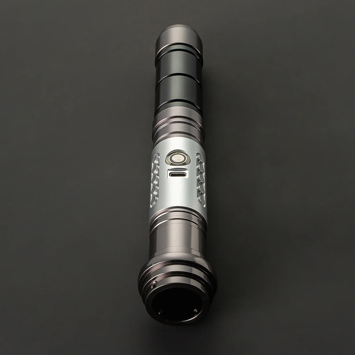 SEA-12 Lightsaber – Black & Silver Metal Hilt | Custom Saber