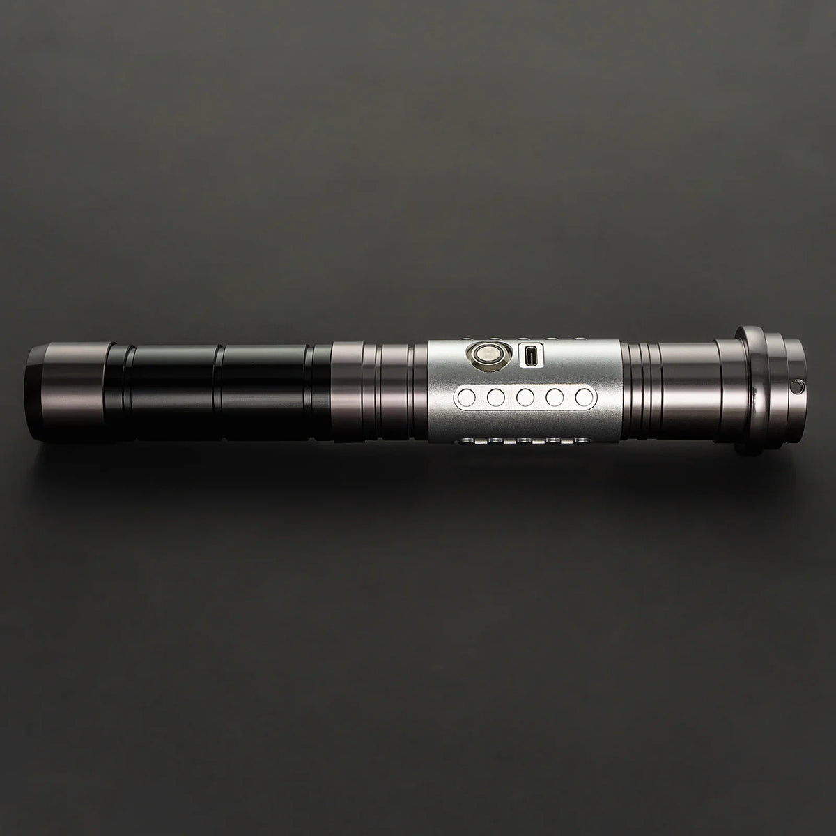 SEA-12 Lightsaber – Black & Silver Metal Hilt | Custom Saber