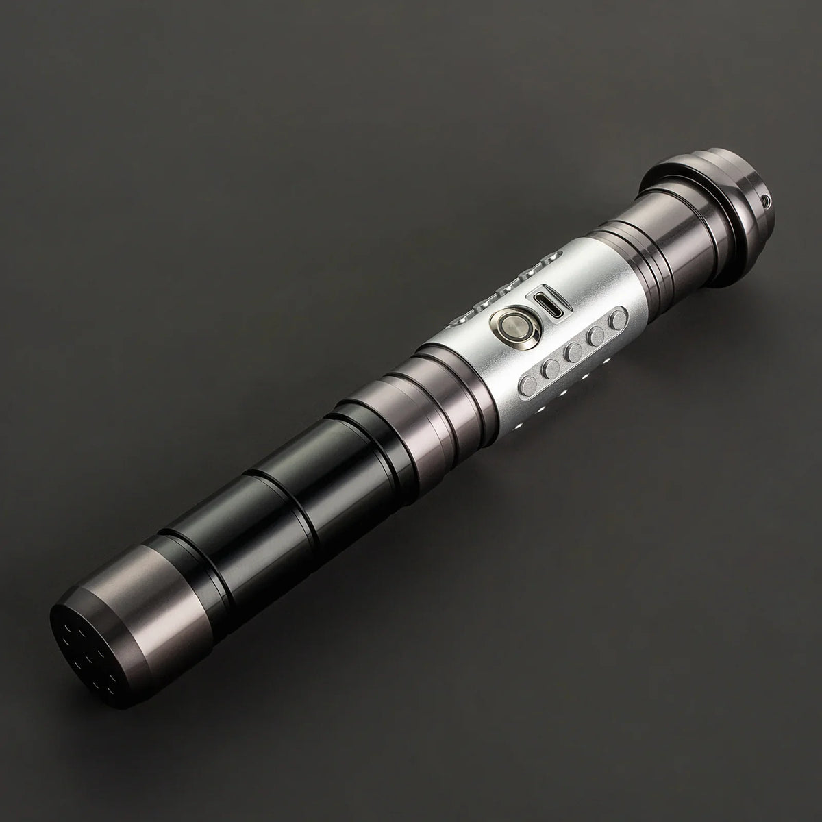 SEA-12 Lightsaber – Black & Silver Metal Hilt | Custom Saber