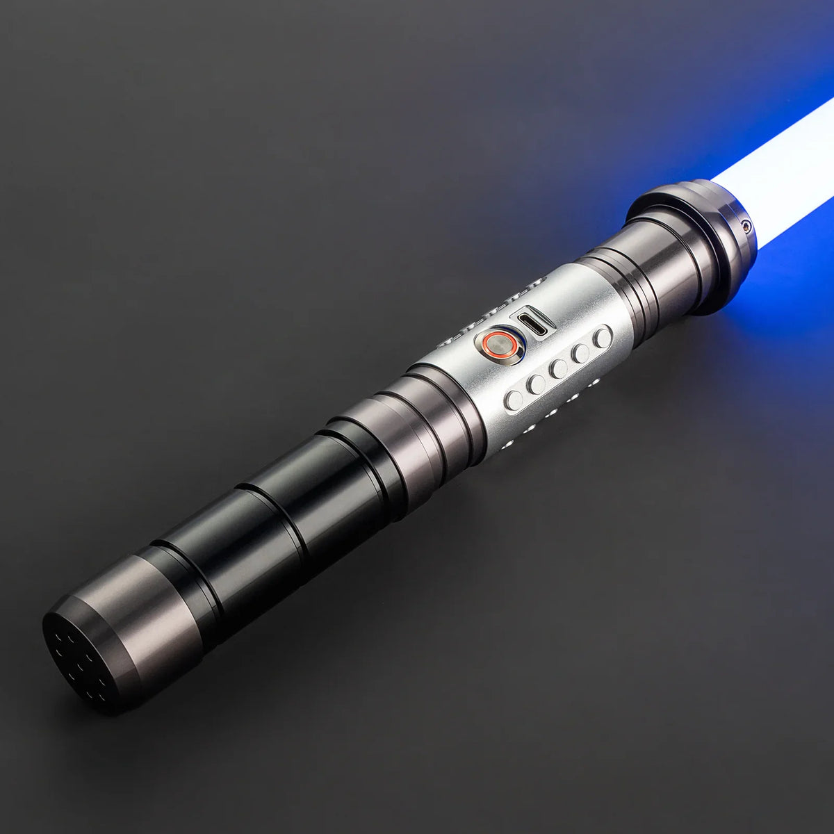 SEA-12 Lightsaber – Black & Silver Metal Hilt | Custom Saber