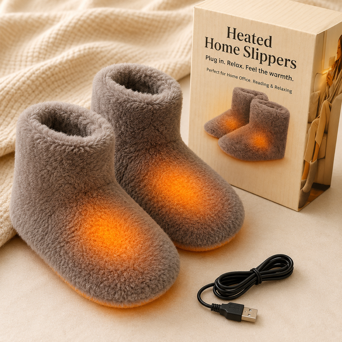 Como Cozy Heated Slippers