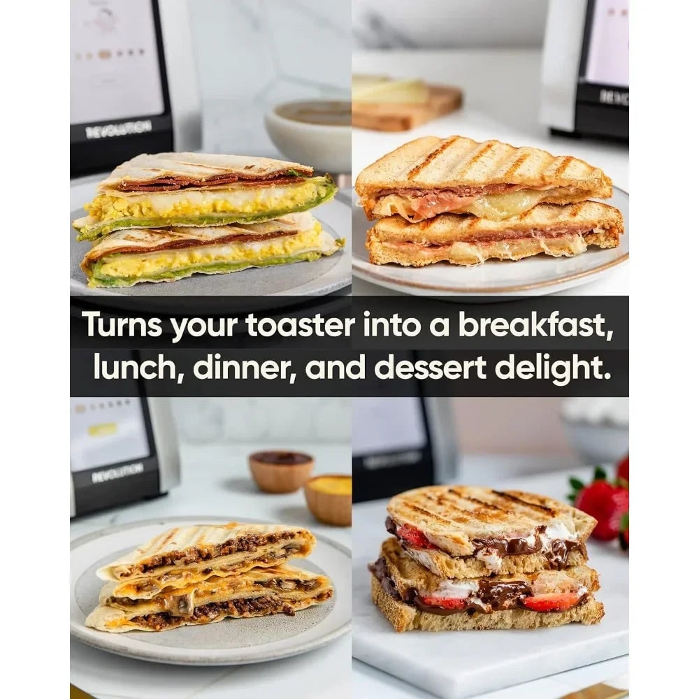 Toaster Two Slice Panini Press Warming Rack Metal