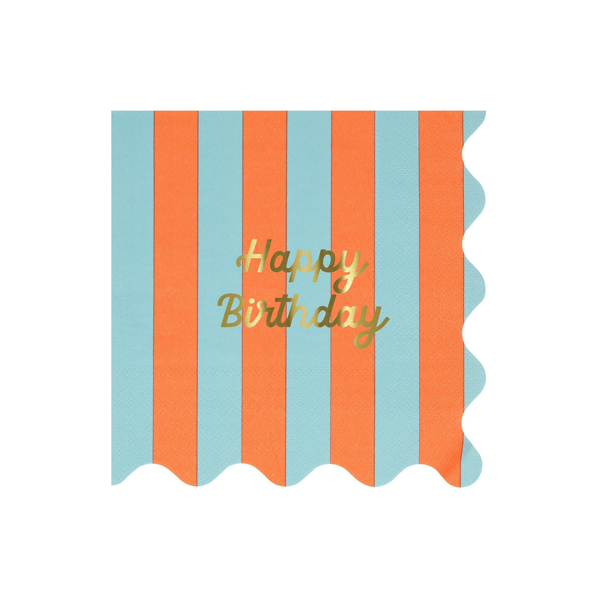 Stripe Happy Birthday Large Napkins