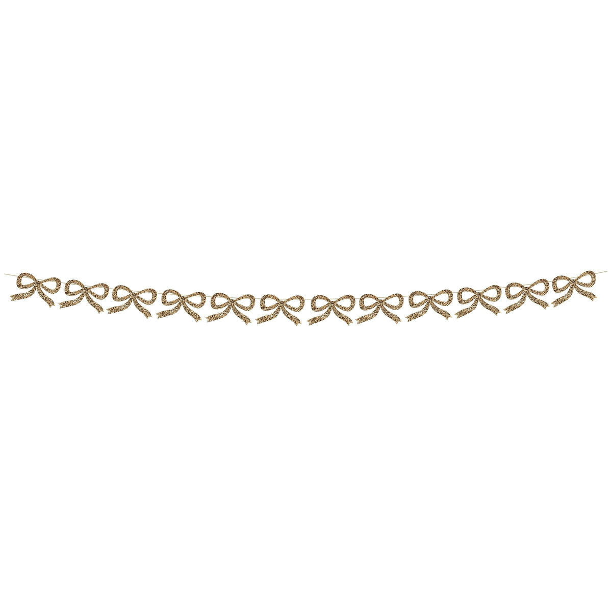 Gold Glitter Bow Garland