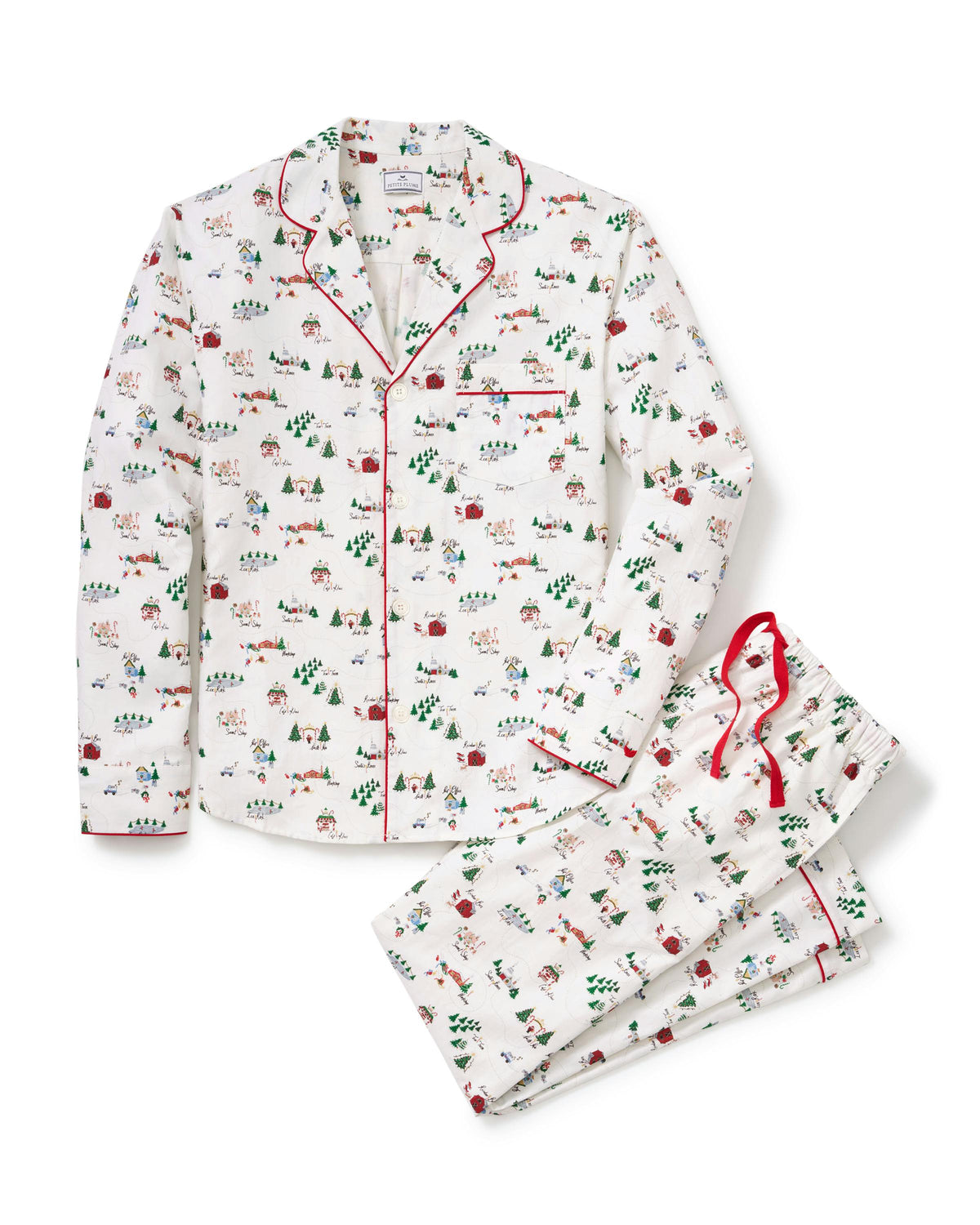 Men's Twill Pajama Set in North Pole Chronicles
