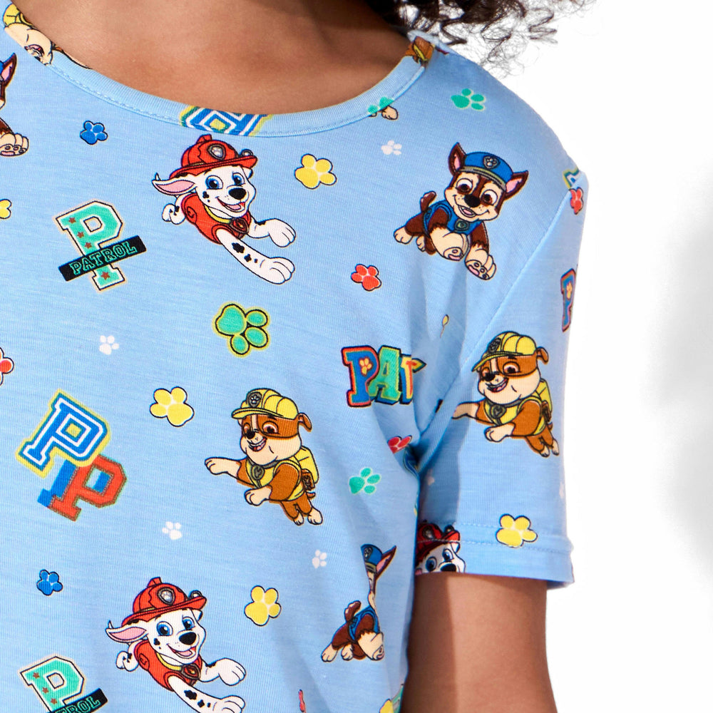 PAW Patrol: Varsity Blue Bamboo Kids Pajama Short Set