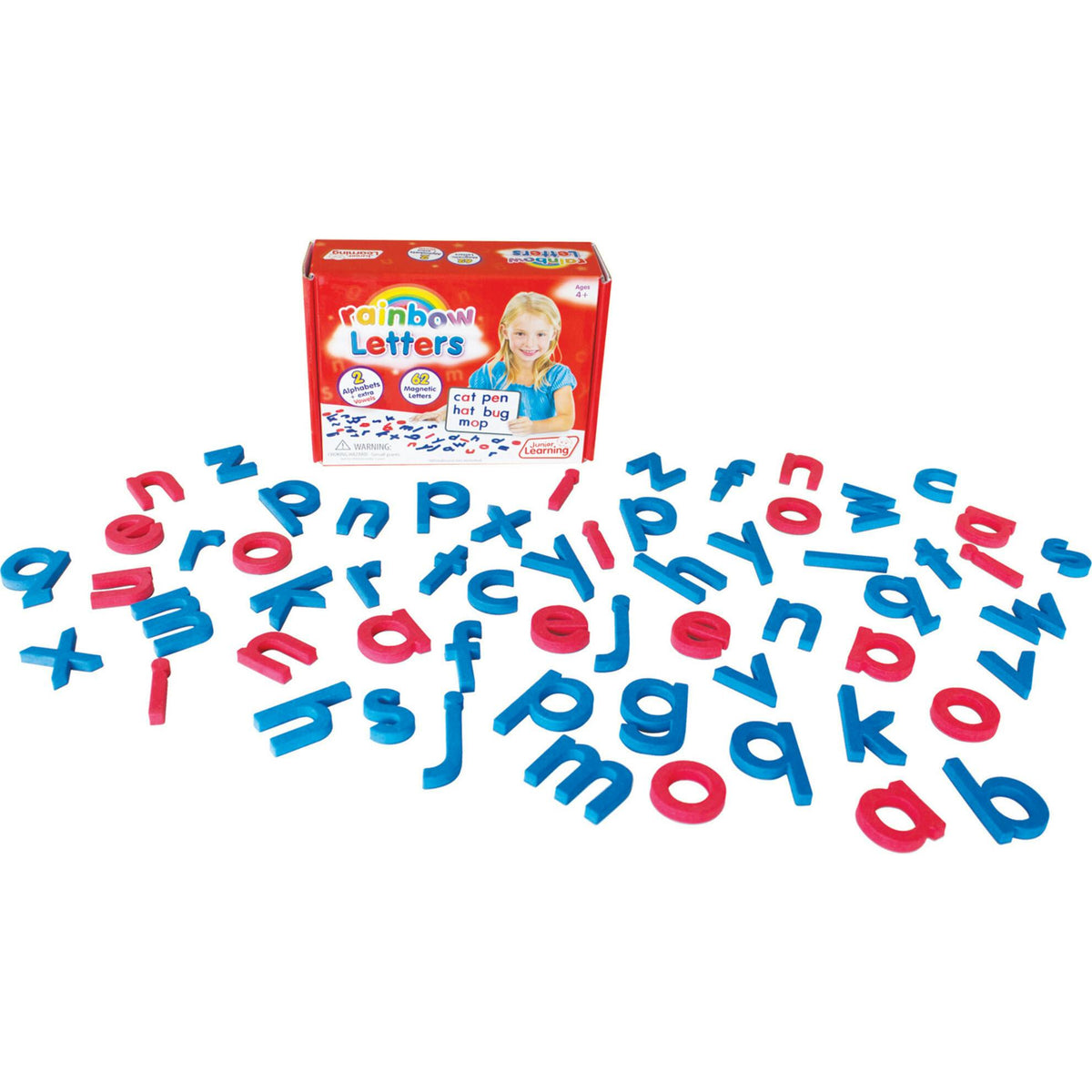 Rainbow Letters (Print): Magnetic Alphabet Set for Word Building