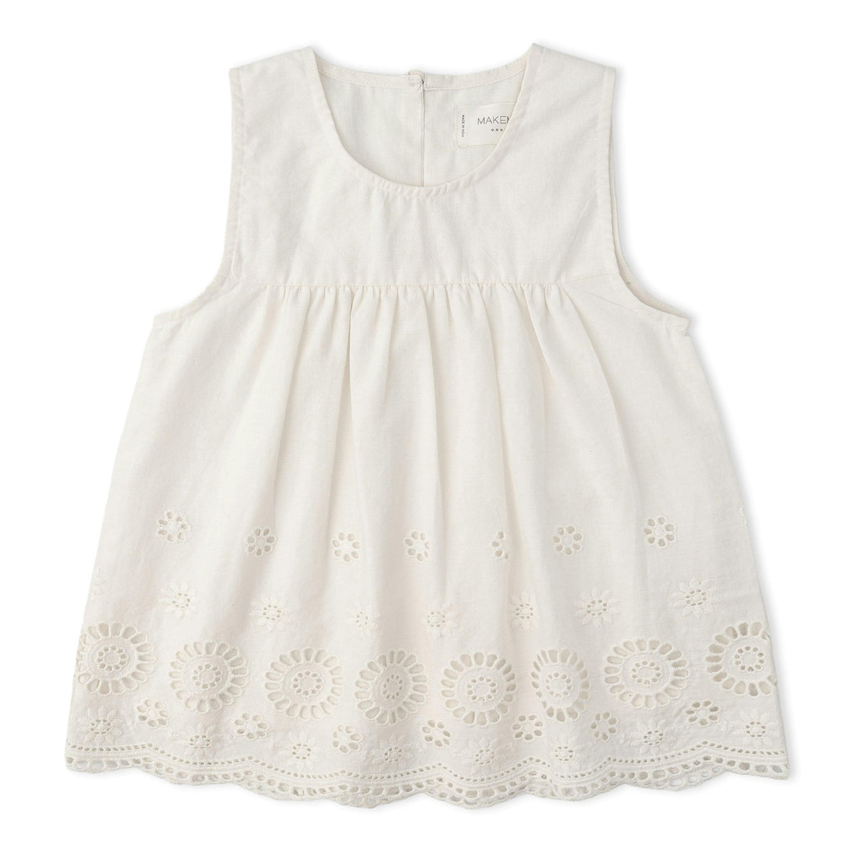 Organic Eyelet Top And Pant Set - Ivory Eyelet