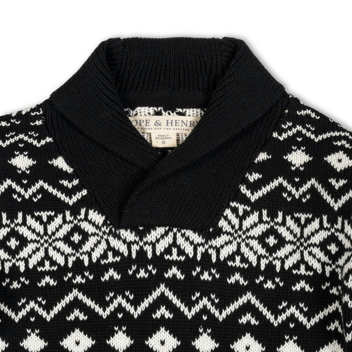 Organic Shawl Collar Sweater