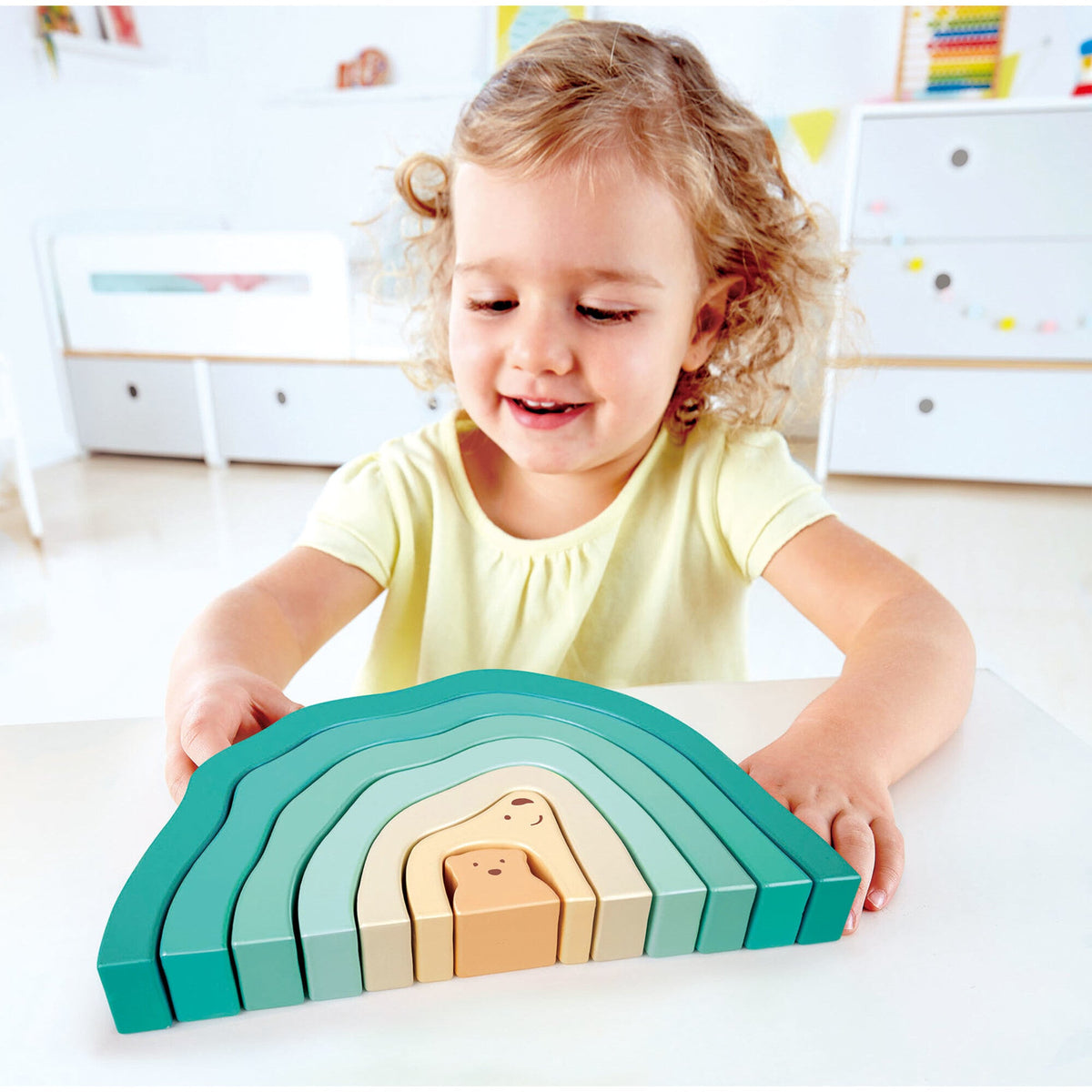 Hape: Arctic Polar Stacking Blocks - Wooden Nesting Toy