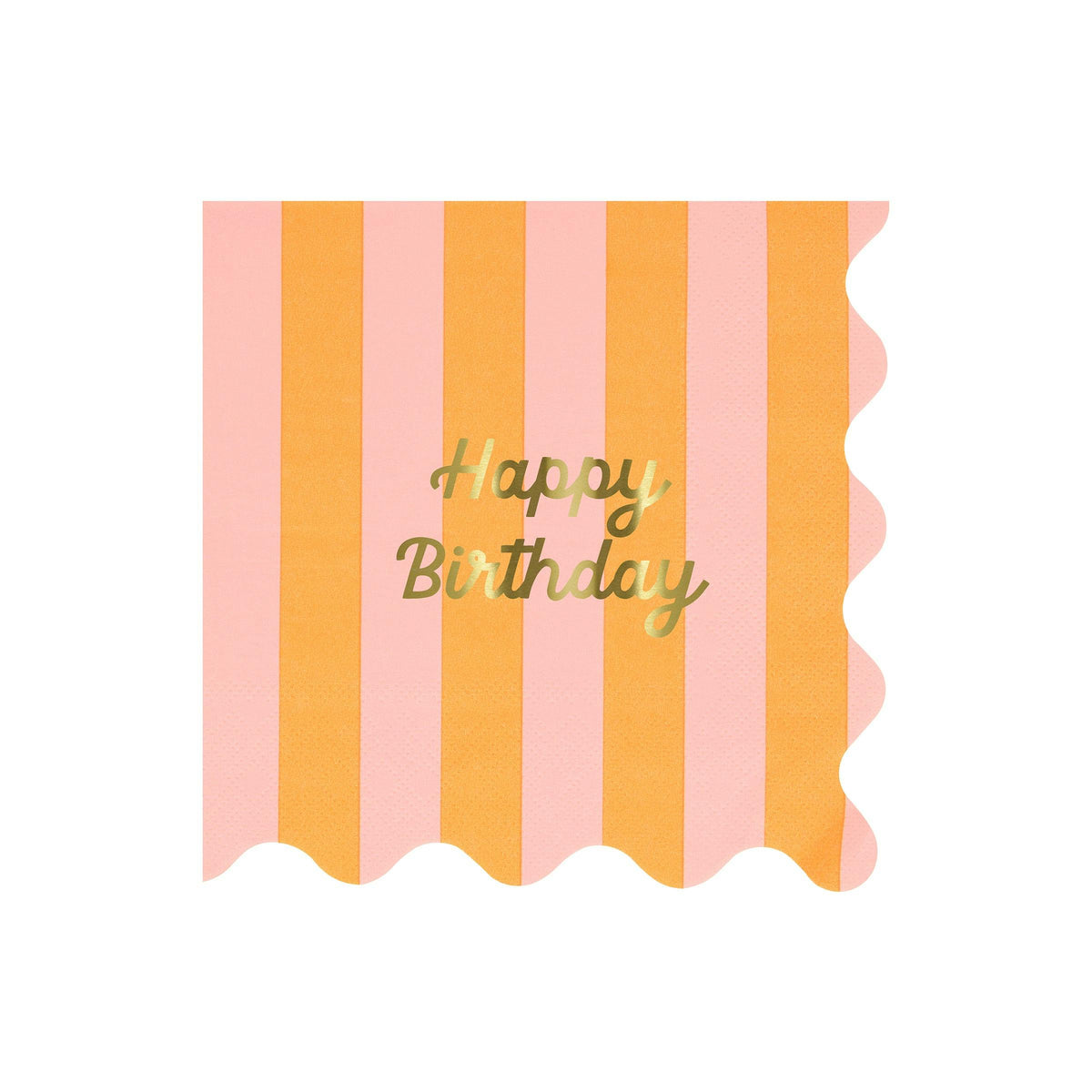 Stripe Happy Birthday Large Napkins