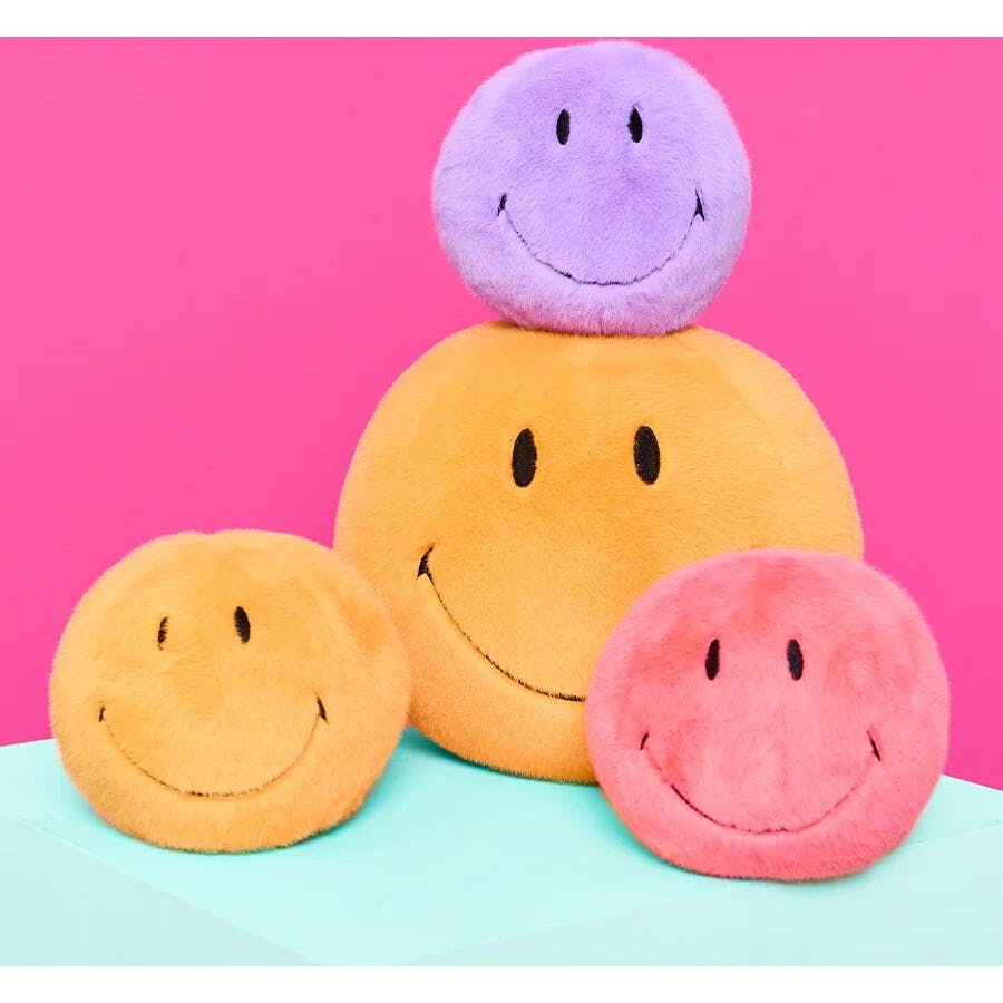 Plush Smiley Fuzzy Yellow 5"
