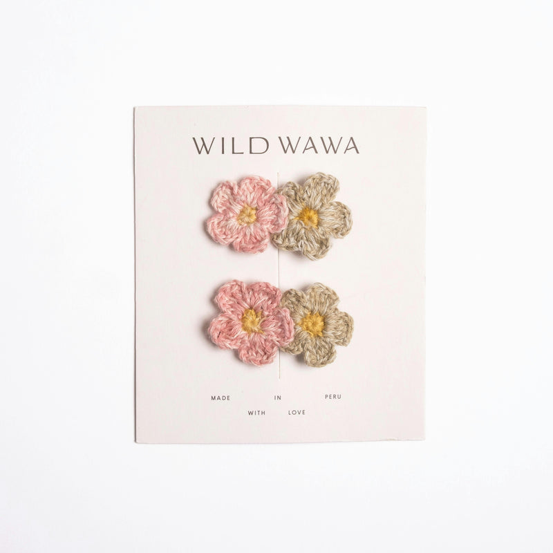 Crochet Clip Set in Meadow Bloom