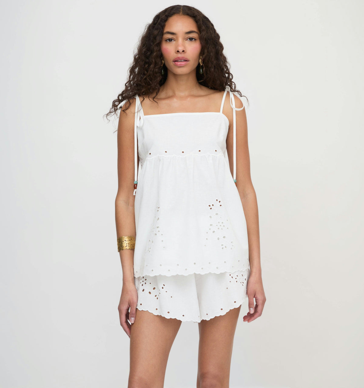 The Palmer Top - White Linen
