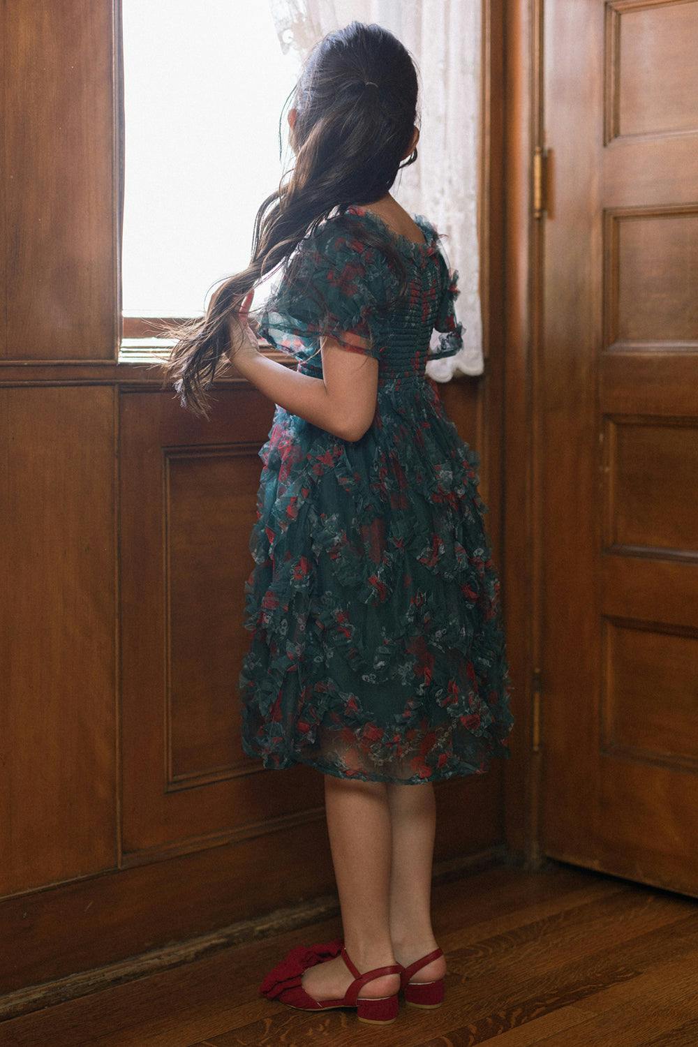 Mini Florentina Dress in Emerald Truly Madly Deeply