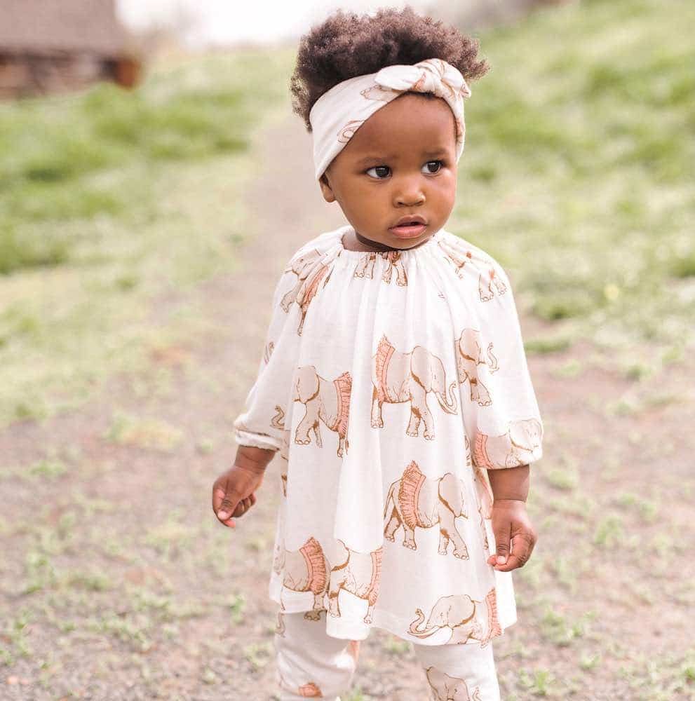 Organic Cotton Dress & Legging Set