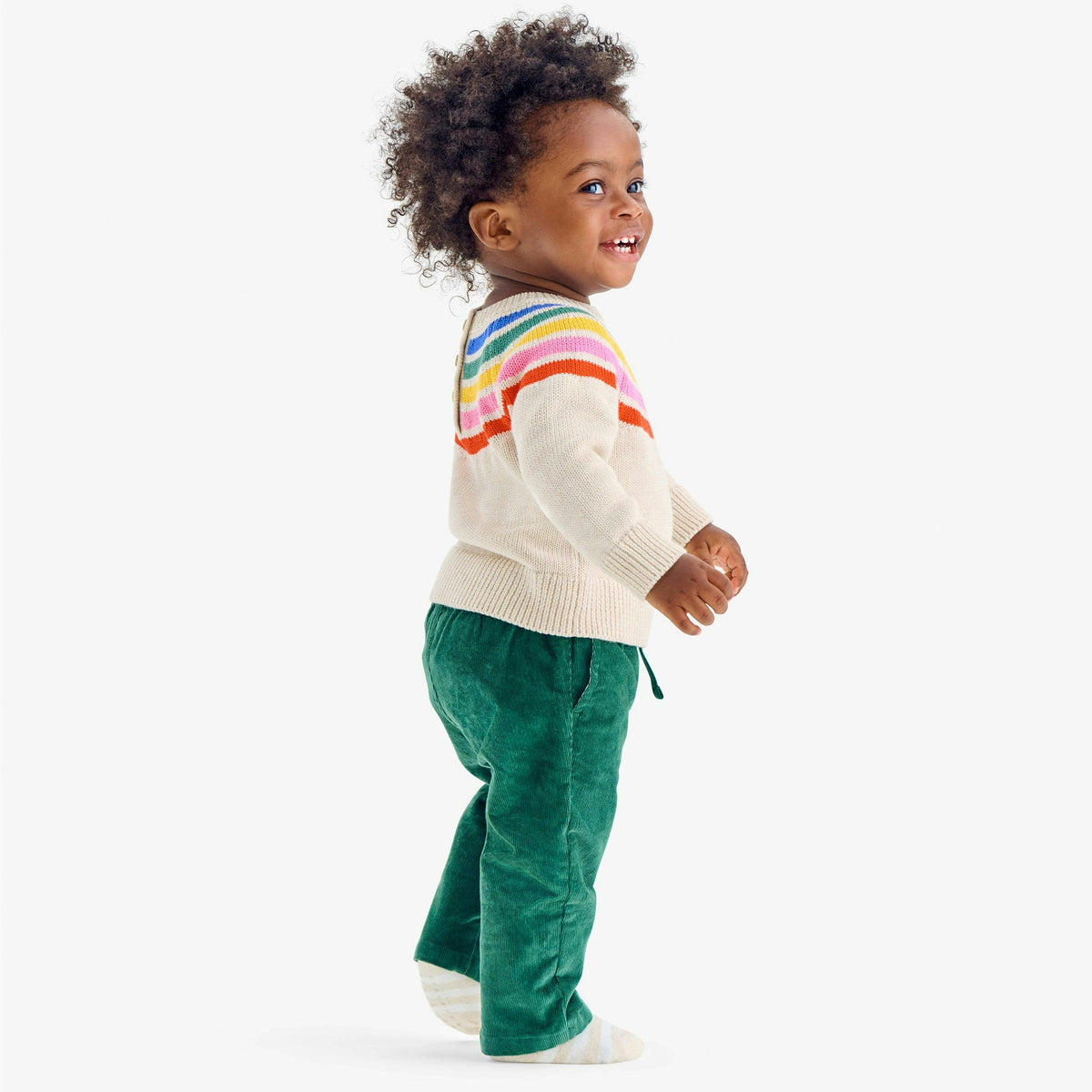 Baby stretch corduroy drawstring pant