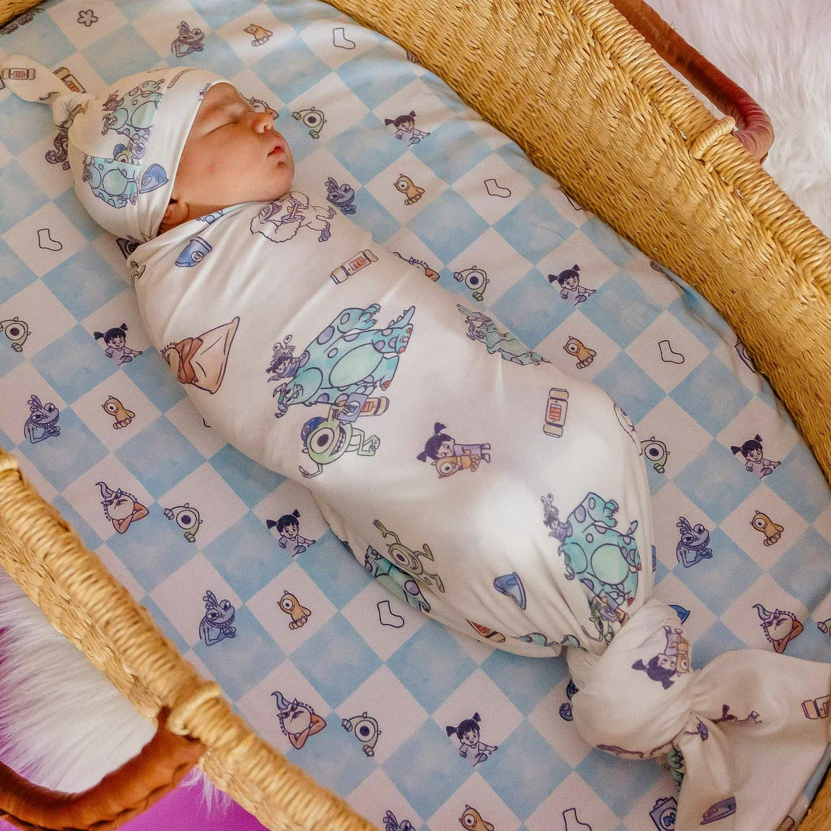 Knit Swaddle Blanket - Monsters, Inc. Friends