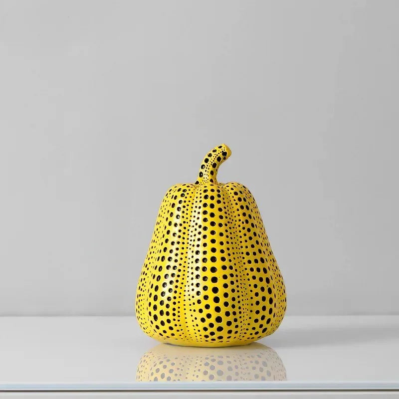 Yellow Resin Decorative Figurine Collection