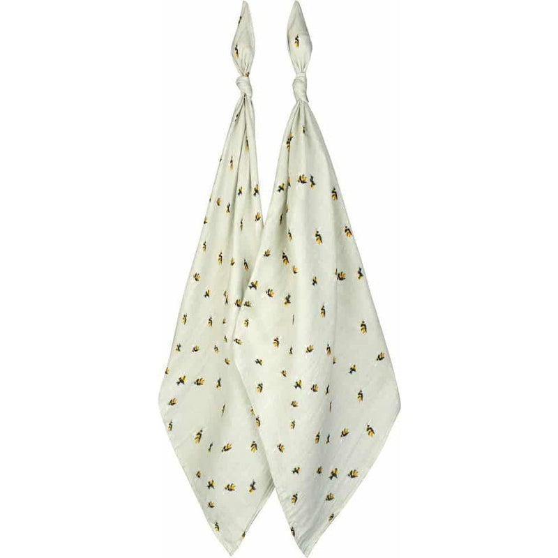 Bumblebee Bamboo Muslin Two-Piece Burp Cloth Set
