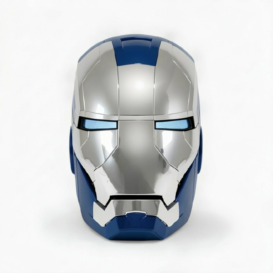 Blue Iron Man MK5 Helmet "Pepper" (With Jarvis - Voice, Remote, and Touch Control)