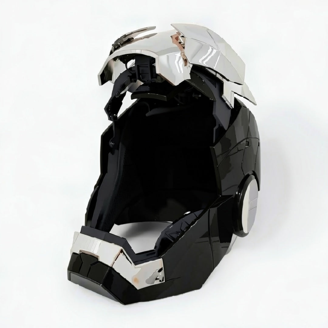 Black/Silver Iron Man MK5 Helmet (With Jarvis - Voice, Remote, and Touch Control)