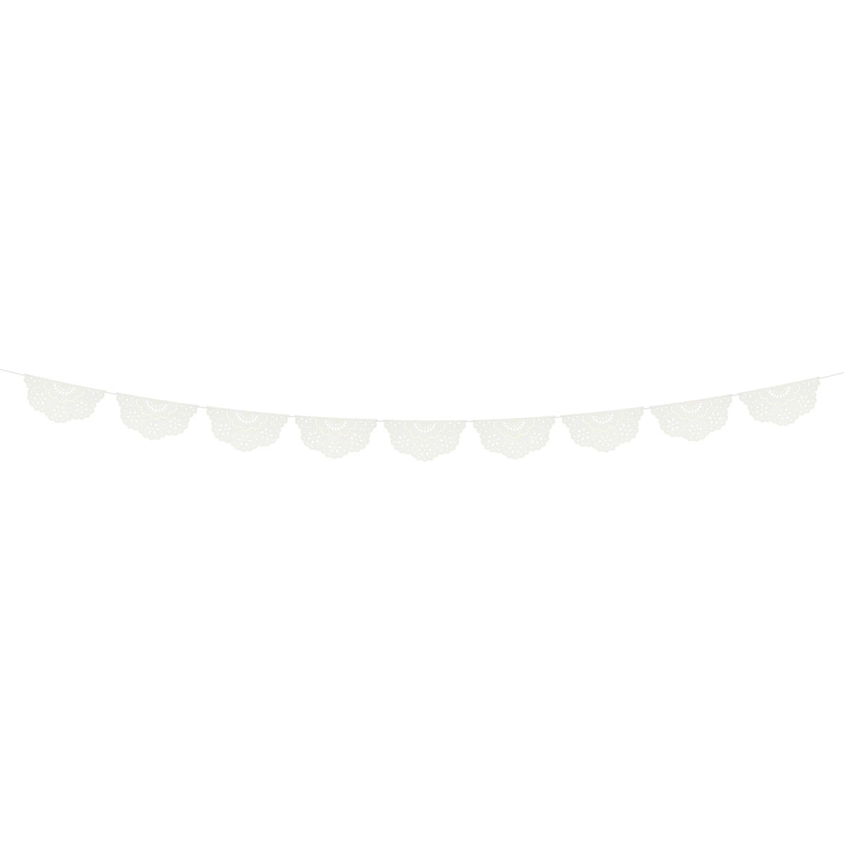 Broderie Anglaise Lace White Pennant Garland
