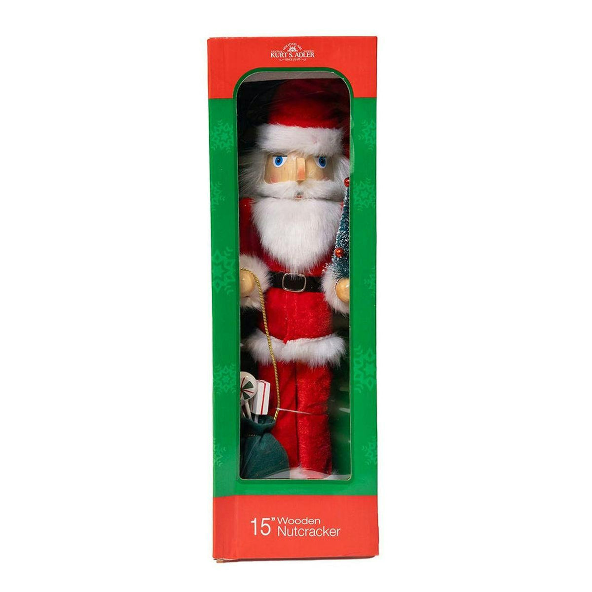 Kurt Adler 15-Inch Santa With Gifts and Tree Nutcracker