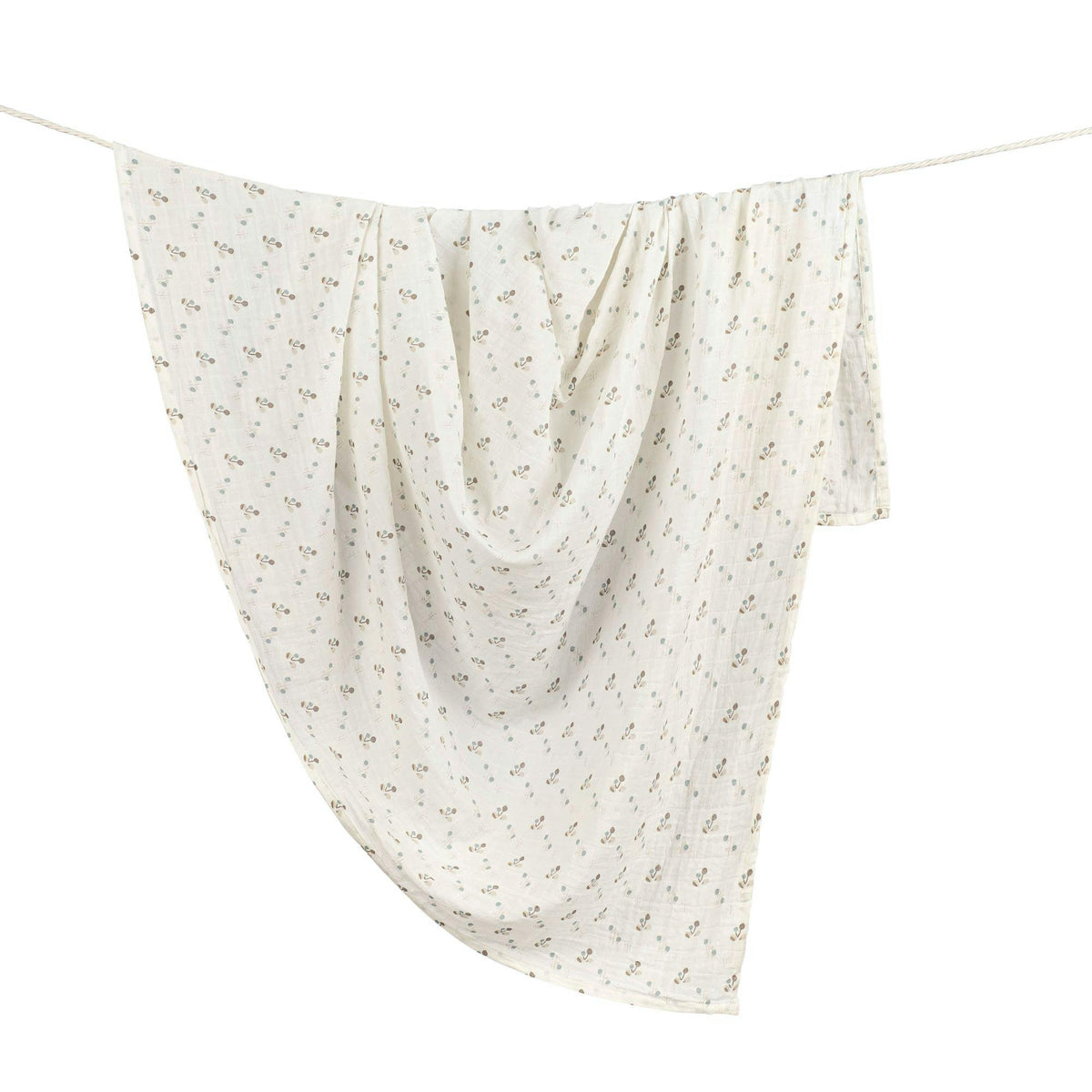 Avery Poppy 100% Organic Cotton Muslin Swaddle Blanket