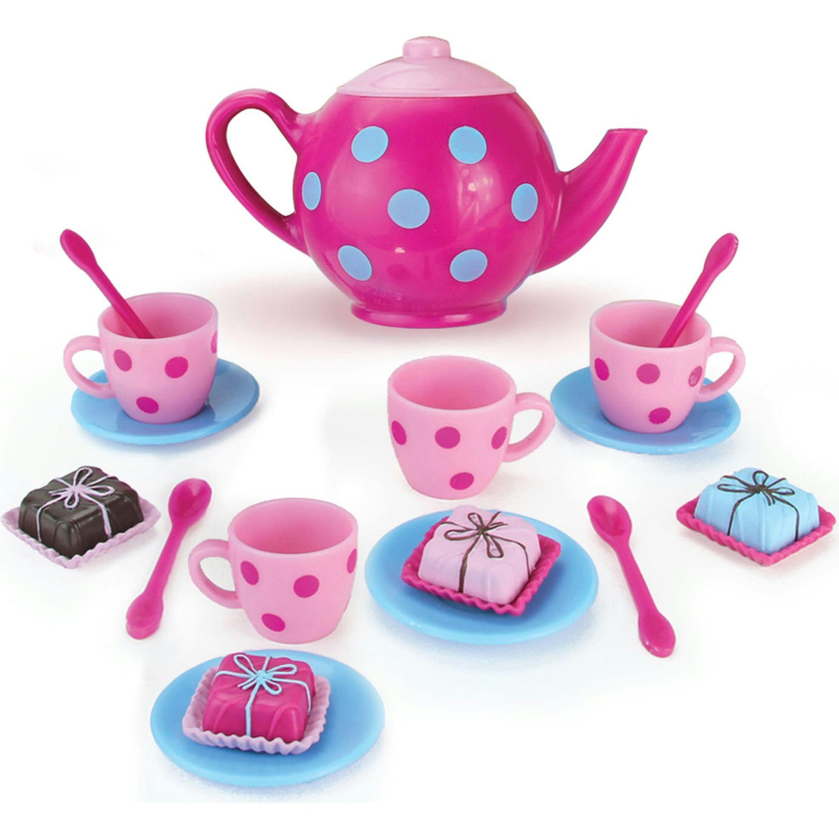 Sophia's 17-Piece Tea Set with Petit Four Cakes for 18" Dolls, Multi