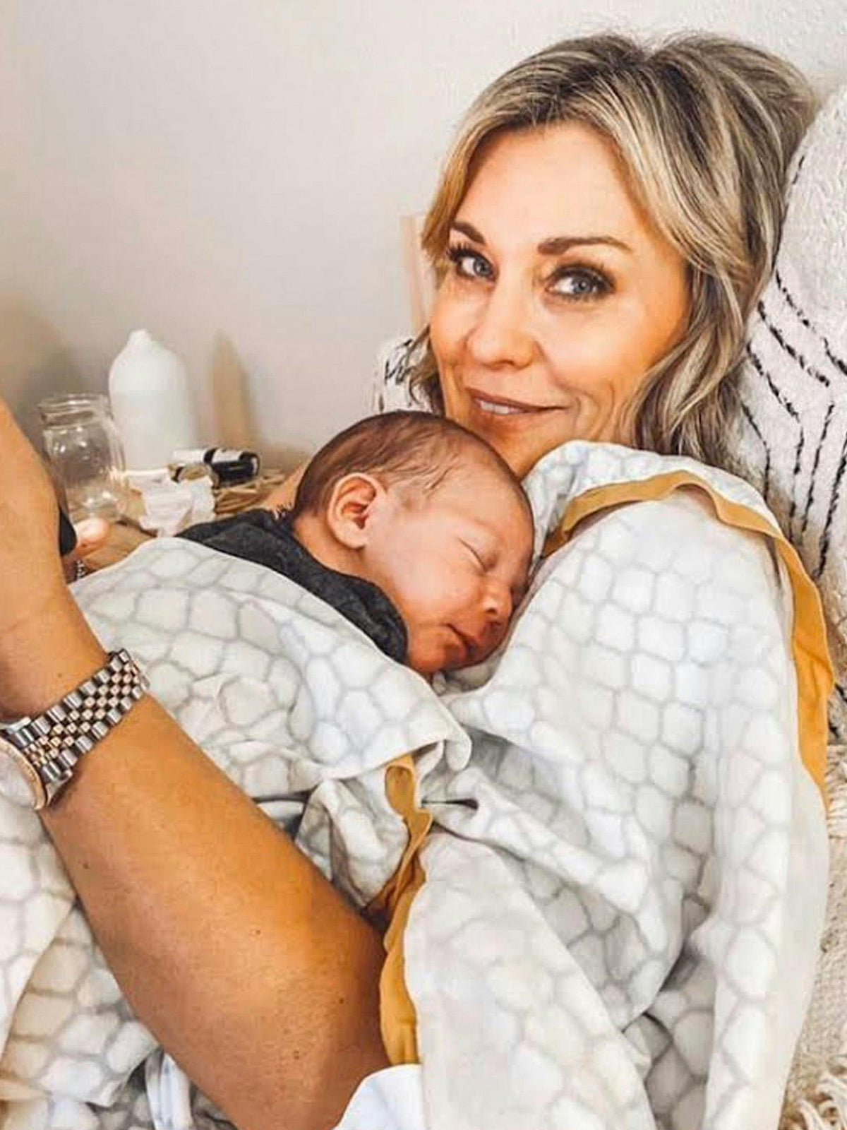 Luxe Natural Cotton Receiving Blanket