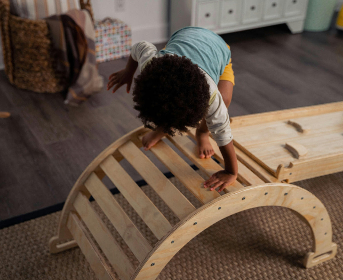 Hazel | Foldable Pikler Triangle Set with Slide, Ramp and Rocker