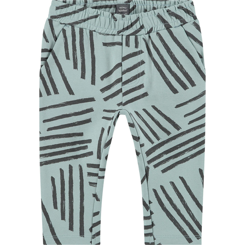 Crew Neck Abstract Stripe Graphic Sweatpants